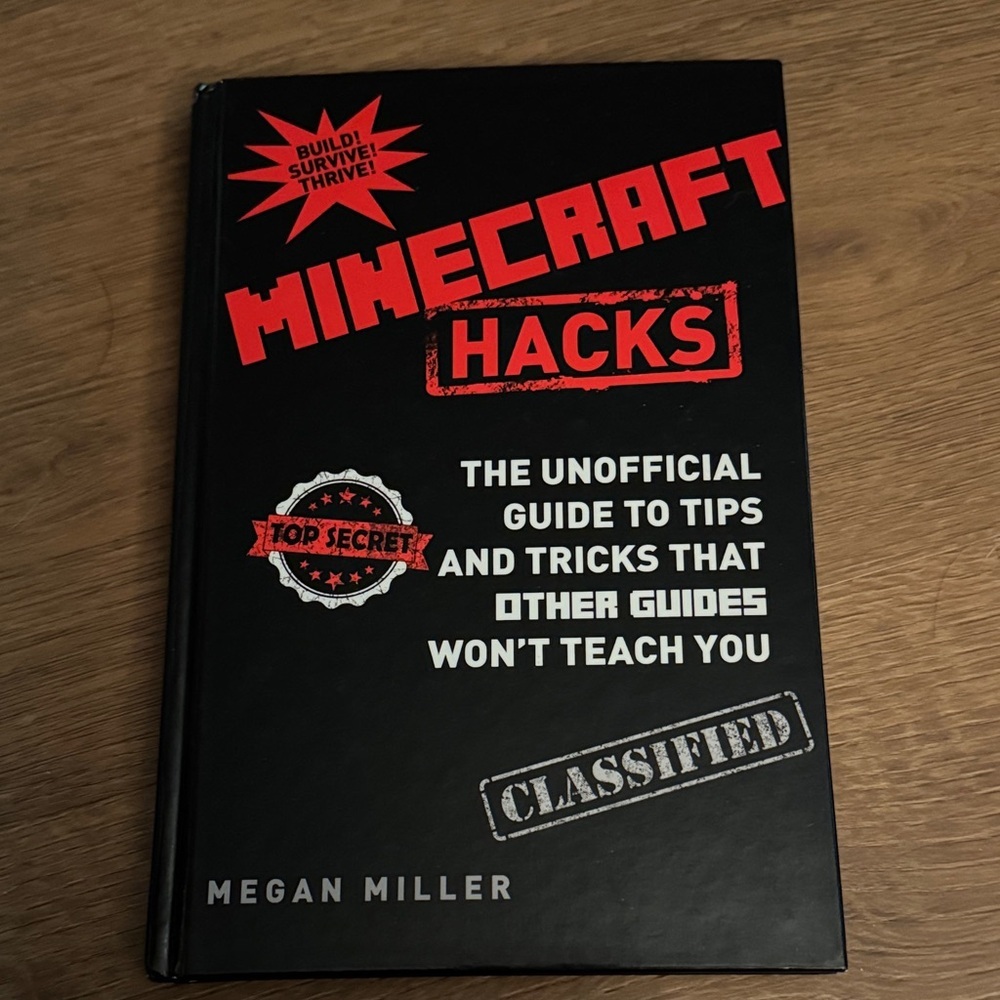 Minecraft Hacks Book by Megan Miller Hardcover Guide Tip and Ticks